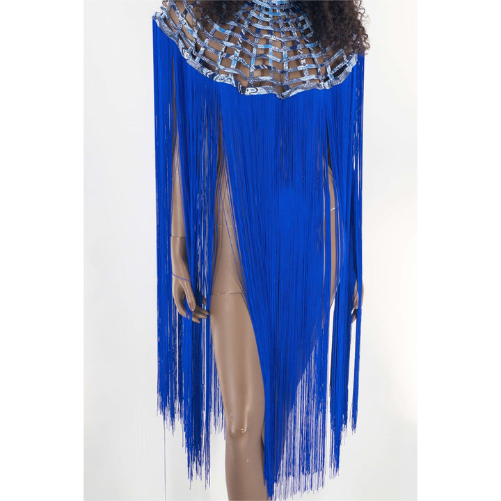 Queen Ankara Laced Long Fringe Cape - Trufacebygrace