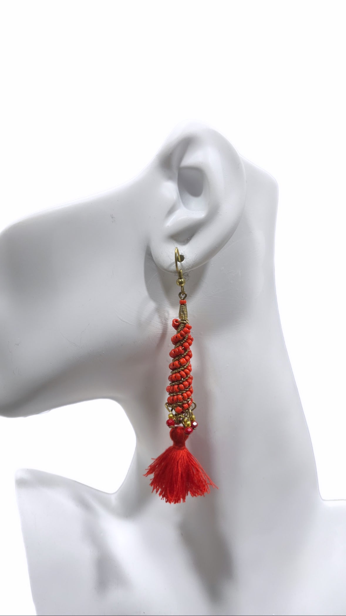 Sedoa beaded and tassel earrings