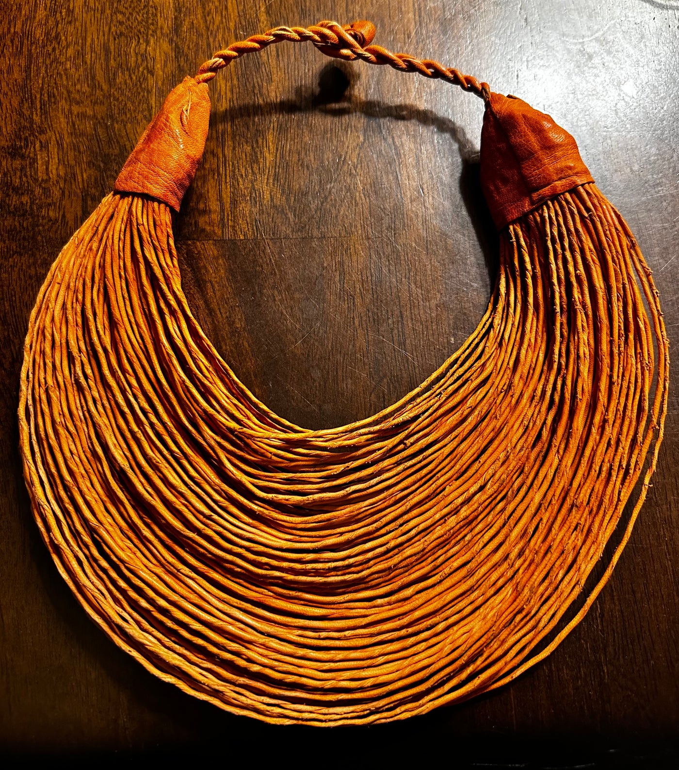 Aziza Genuine leather Multi-strand Statement necklace
