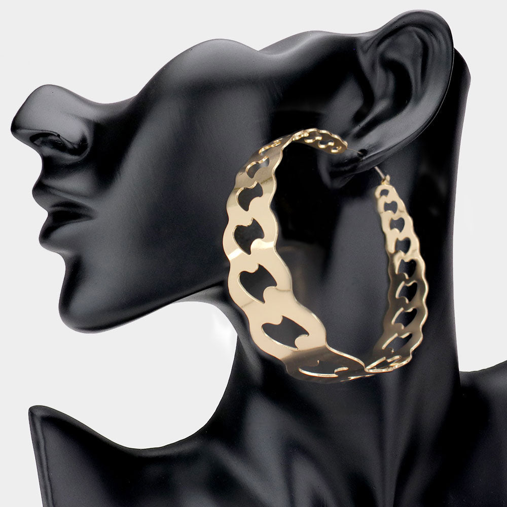 Enyedu lightweight chain Hoop Earrings