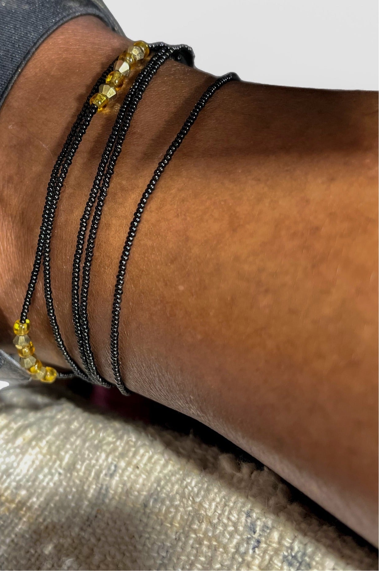 Infinity glass bead Anklet