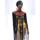 Queen Ankara Laced Long Fringe Cape - Trufacebygrace
