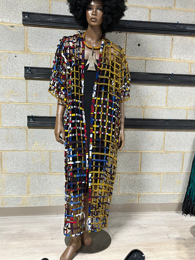 Ankara laced kimono- Abuja
