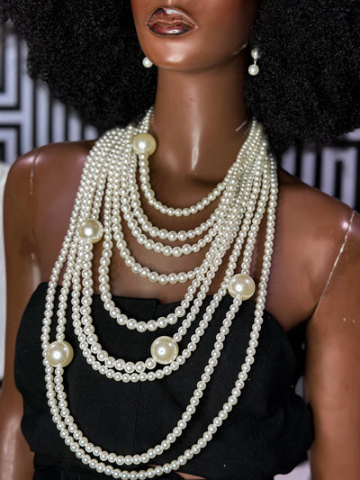 Duchess of duchester multi strand pearl necklace