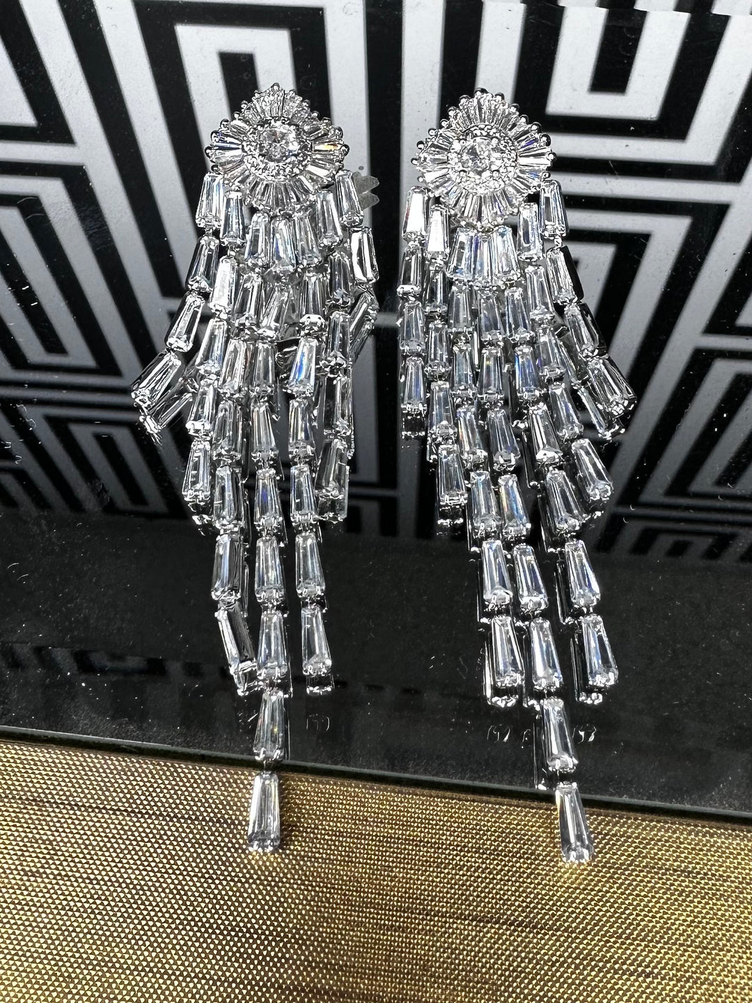 Kitiwa Rhinestone Drop Earrings