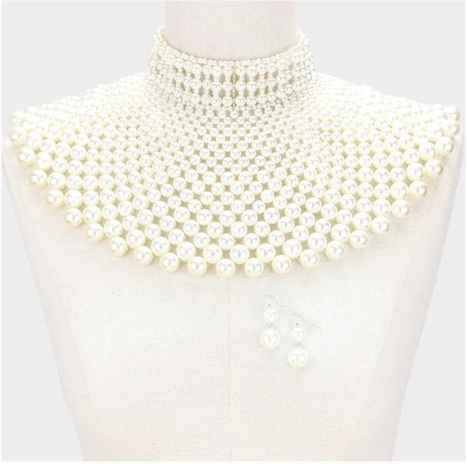 Pearl Bib Necklace - Trufacebygrace