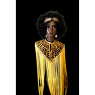Queen Ankara Laced /Laticed Long Fringe Cape - Trufacebygrace