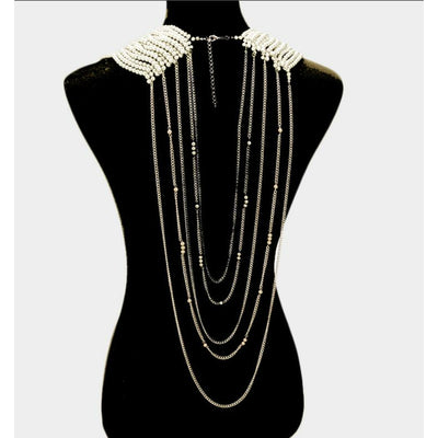 The countess Sifa multi-strand pearl bib necklace - Trufacebygrace