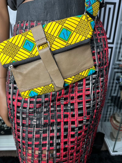Ankara print crossbody bag
