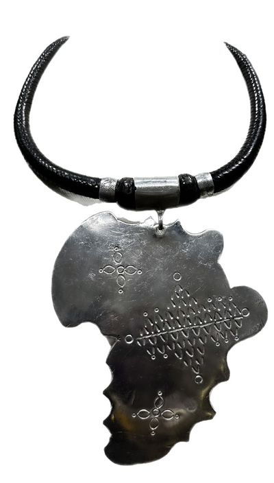 Genuine Leather and oversized adinkra pendants