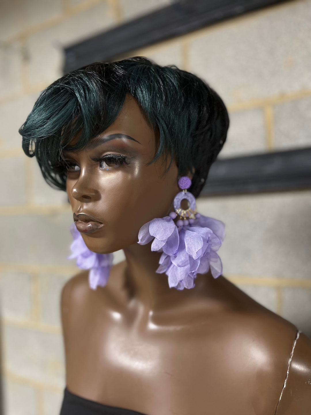 Flower Petals Puff Earrings - Solid Colors