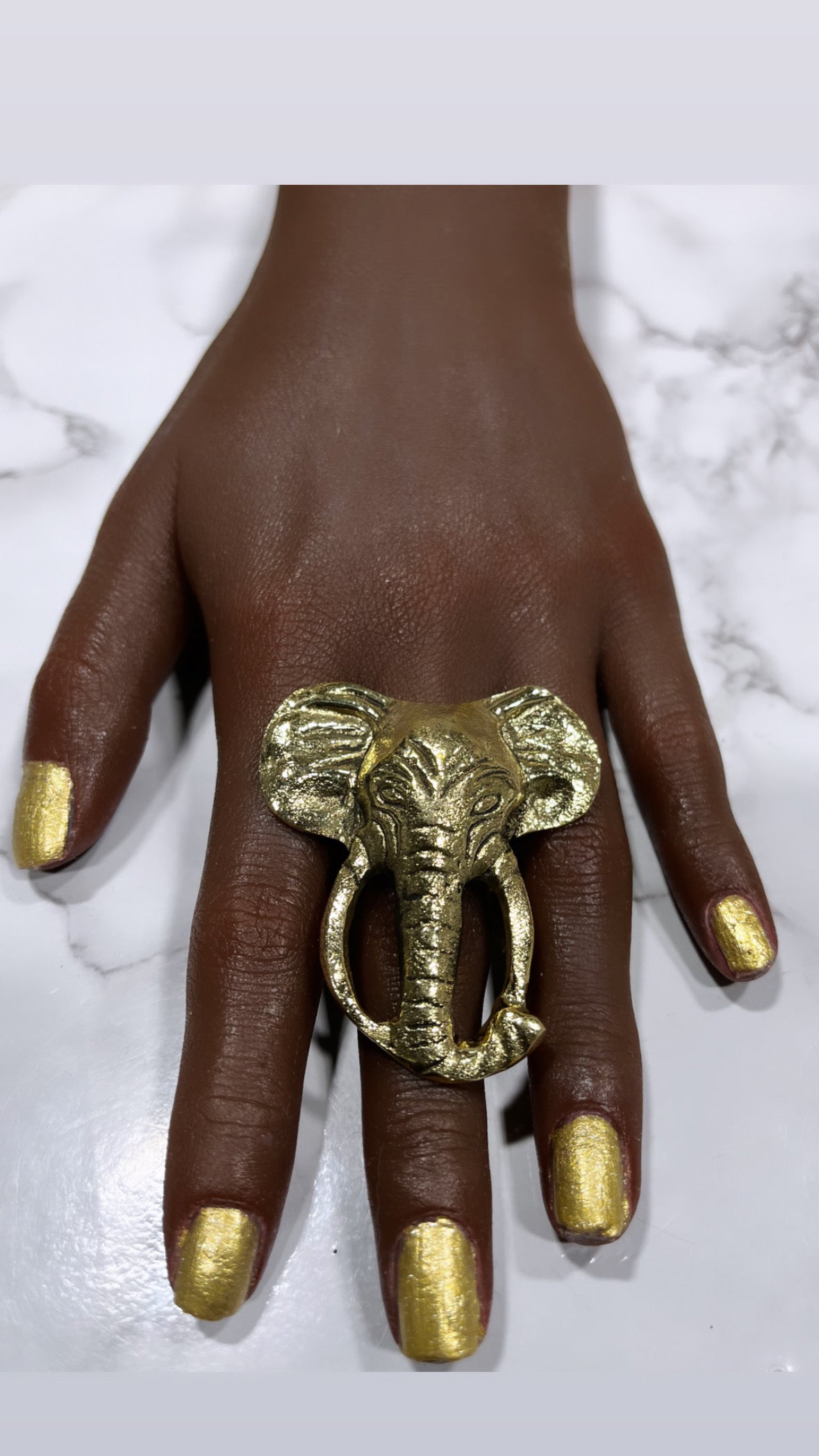 Genuine Brass Elephant Ring