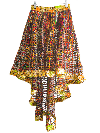 Ankara  Laced Skirt High-Low