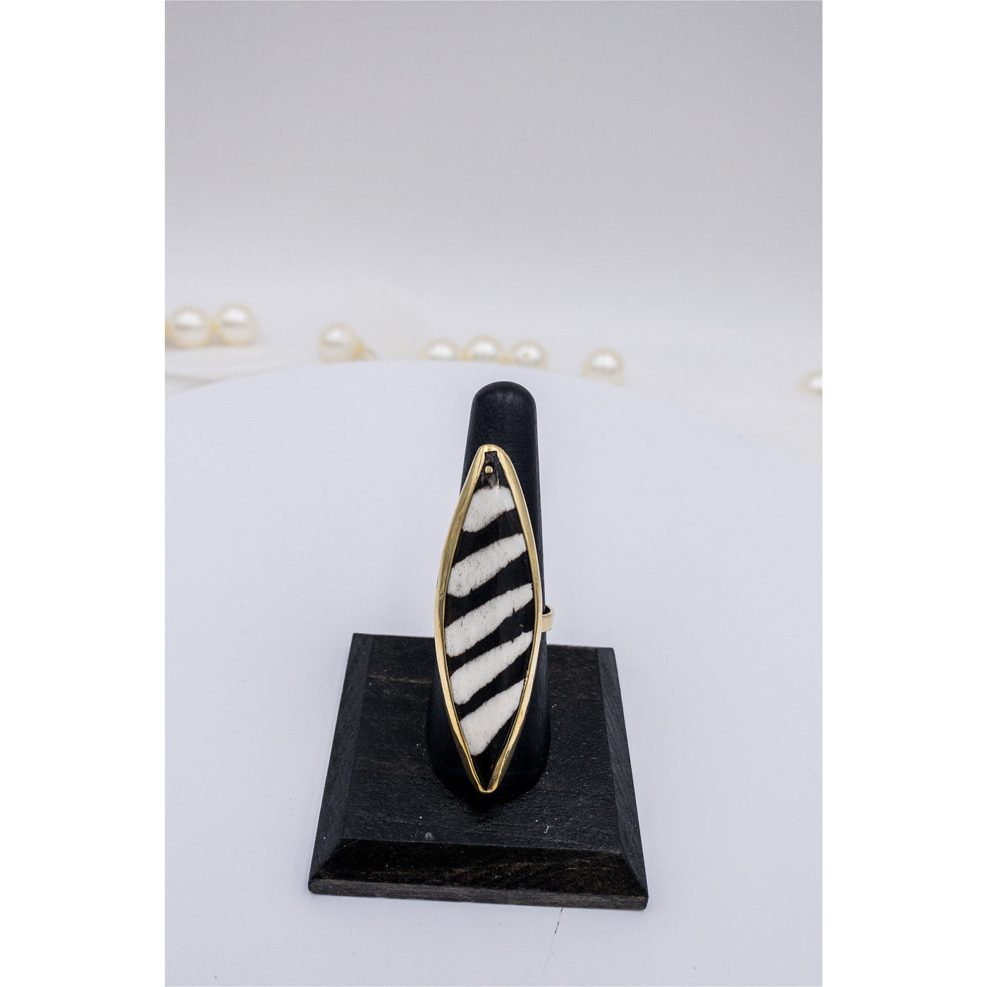 Kinase Zebra Adjustable Brass Ring - Trufacebygrace