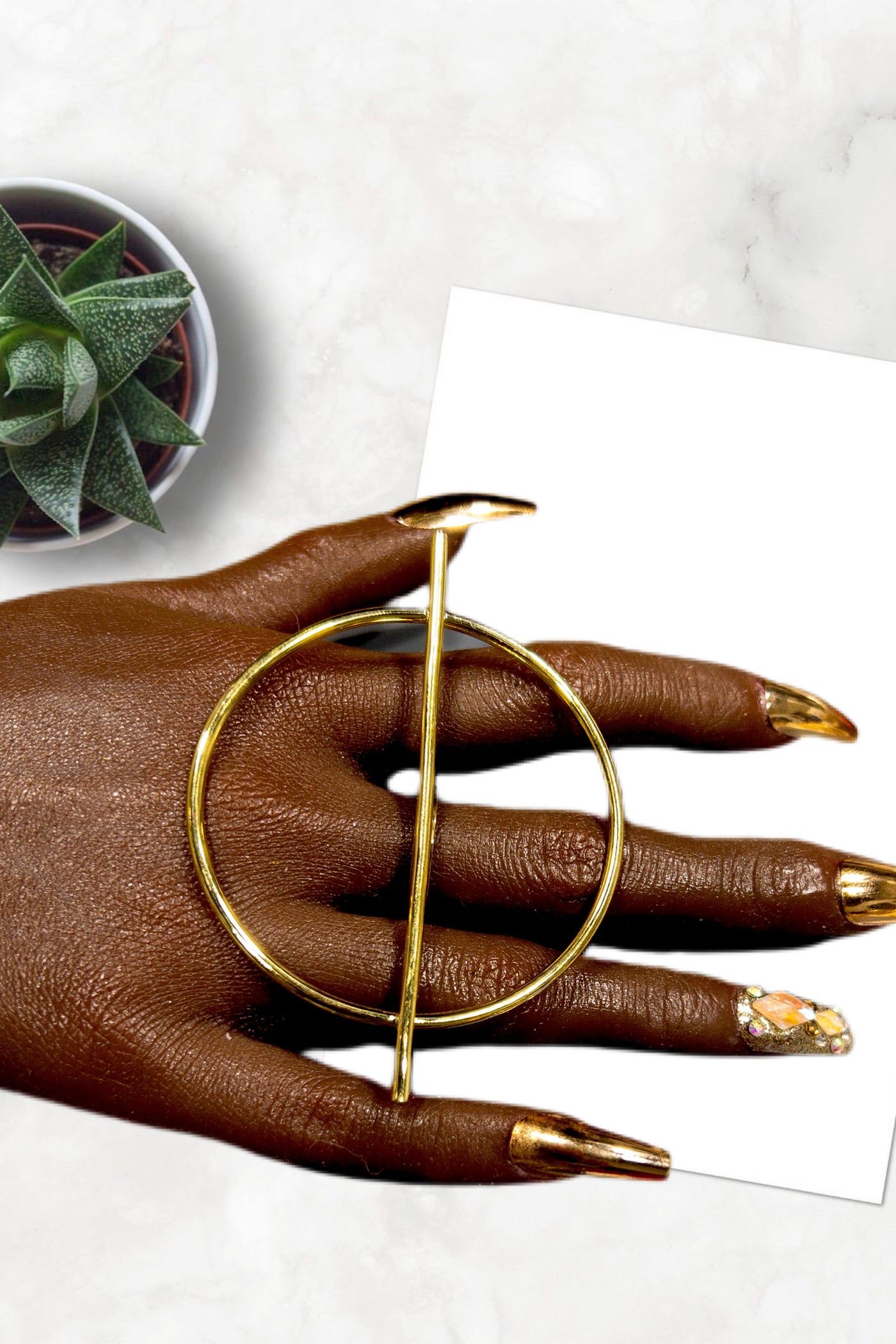 Akwatia Circular Oversized Genuine Brass Ring