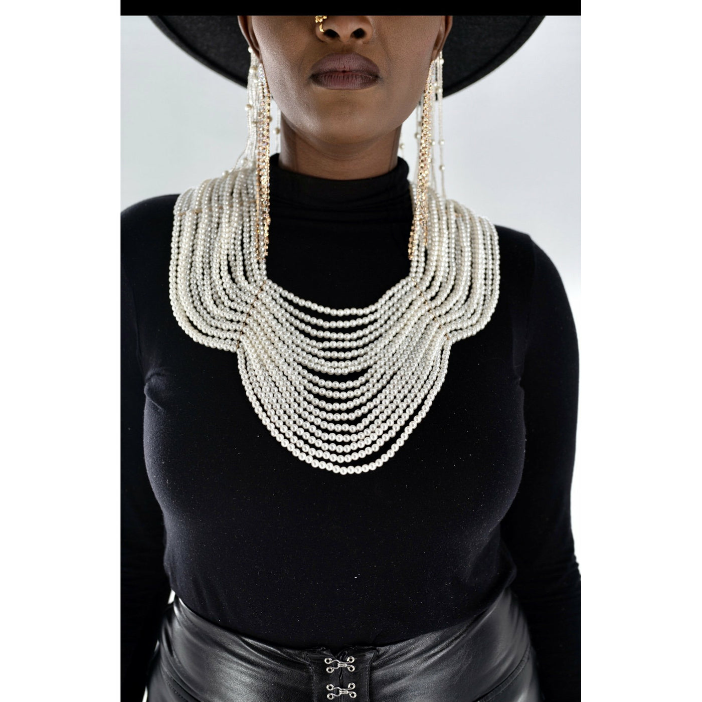 The countess Sifa multi-strand pearl bib necklace