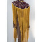 Queen Ankara Laced Long Fringe Cape - Trufacebygrace