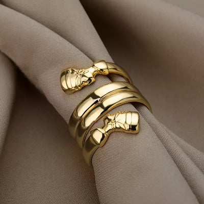 Queen Nefertiti double coiled Ring - Trufacebygrace
