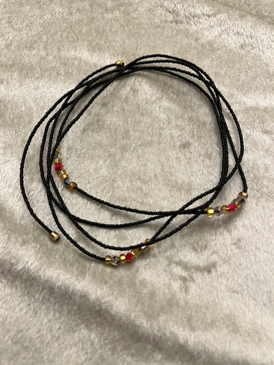 Flat disk Ghana waist beads