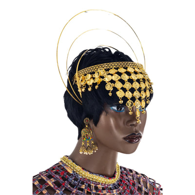 Araba gold coin headpiece - Trufacebygrace