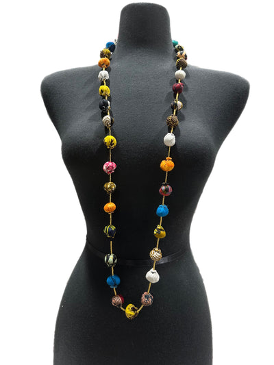 Ankara Balls Necklace