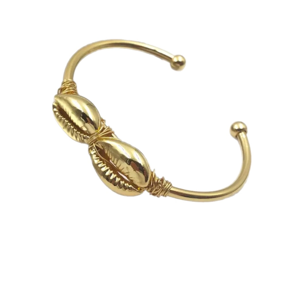 Goddess Adjustable Double cowry shell Bracelet/Bangle