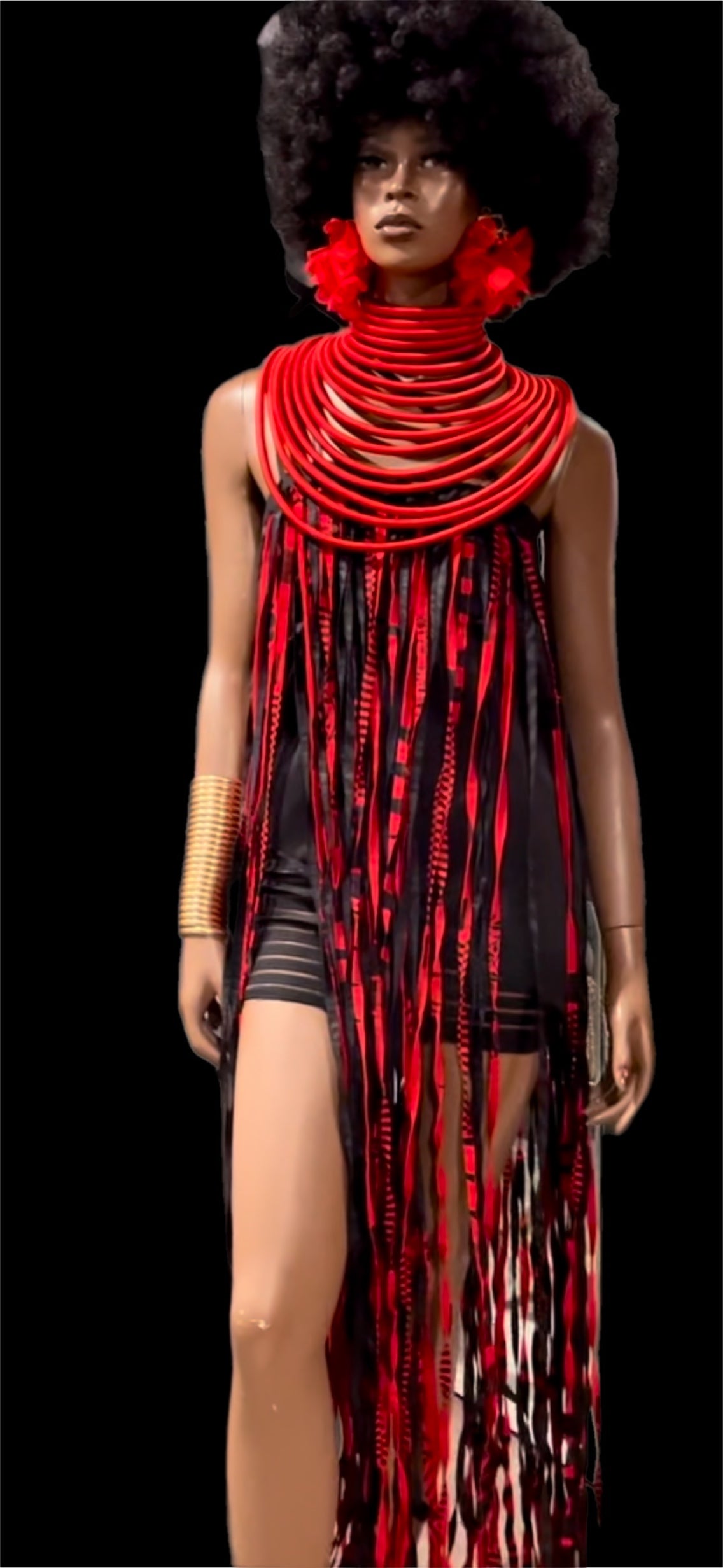 Ankara strips skirt /dress/cape