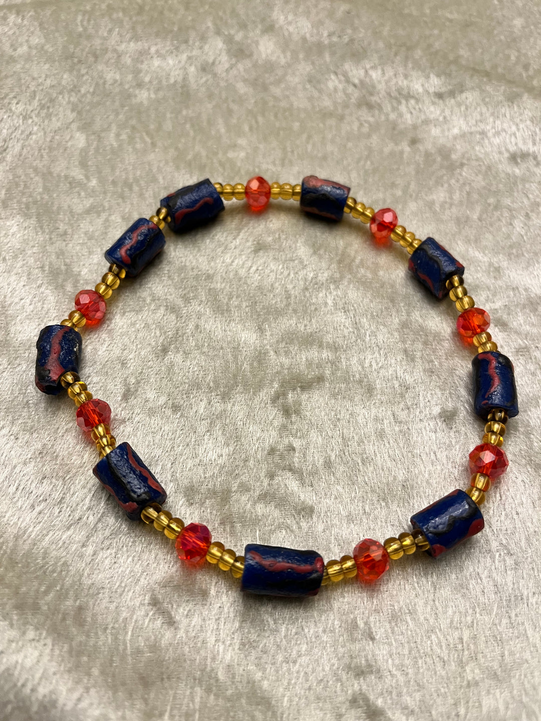 Mix of Big beads glass bead Anklet