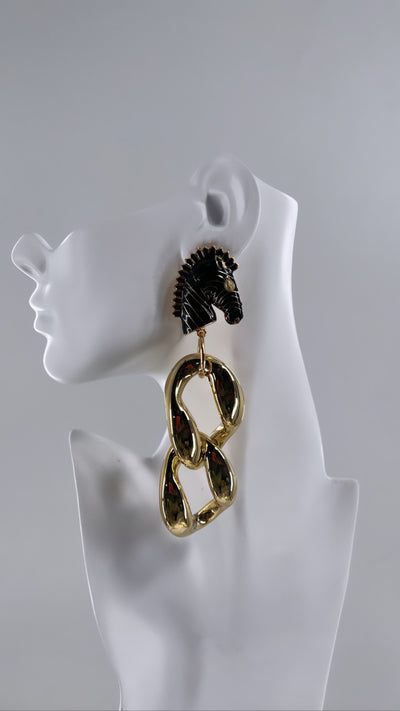 Ponkoti with Gold Chain Earrings