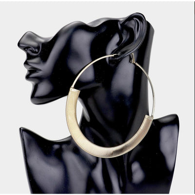 Bisa Oversized  Metal Hoop Earrings - Trufacebygrace