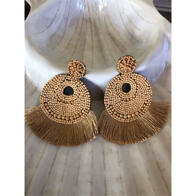 Karumba Beaded and Fringe Earrings - Trufacebygrace