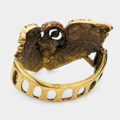Skull with stones bracelet/bangle
