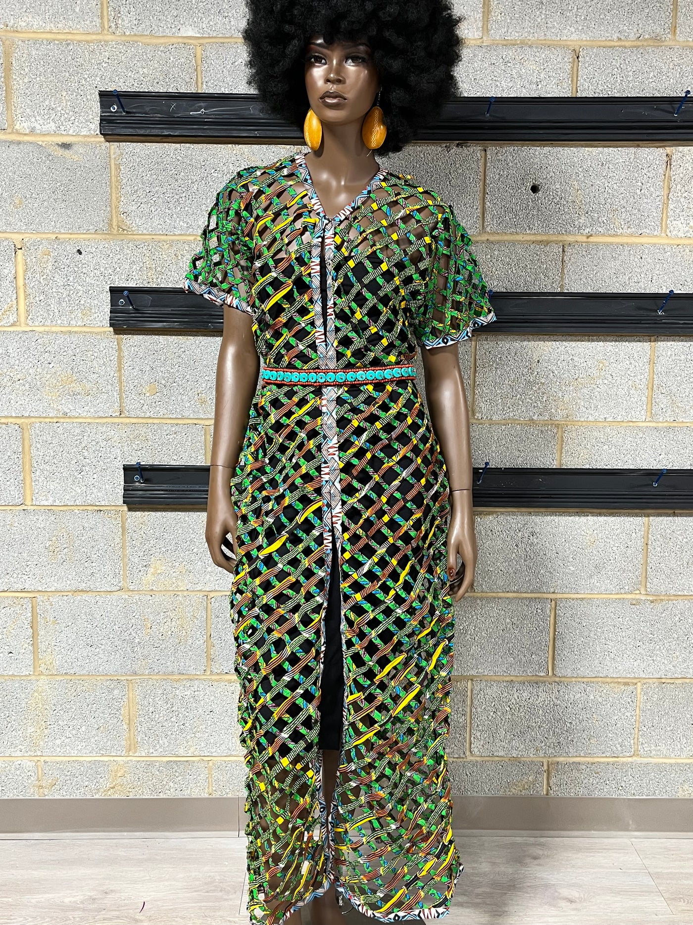 Ankara laced kimono- Kumasi